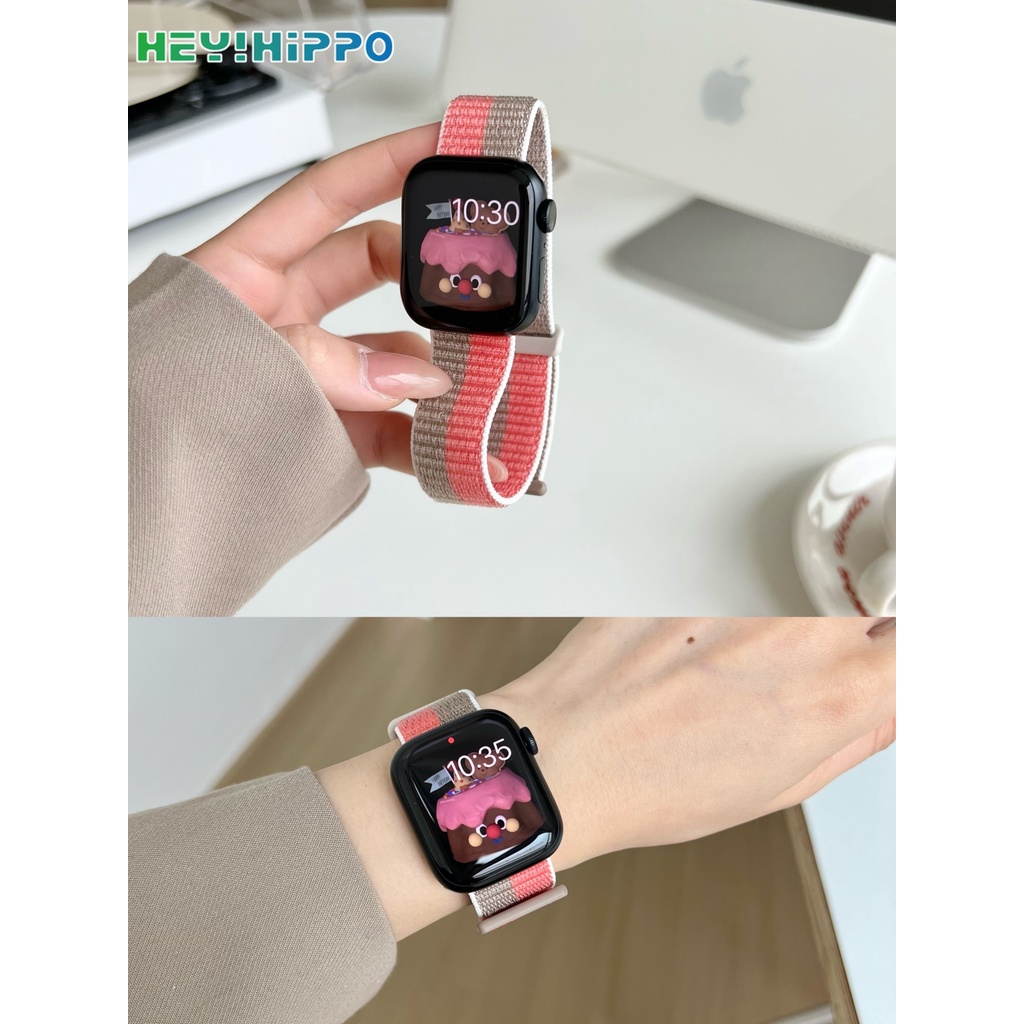 สายนาฬิกาข้อมือไนล่อน สําหรับ iwatch ultra 49 มม. iwatch series 8 7 6 se 5 4 3 45 มม. 41 มม. 40 มม. 44 มม. 42 มม. 38 มม.