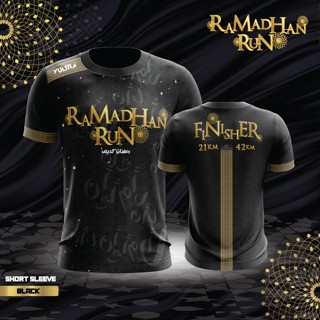 เสื้อยืดผ้าฝ้าย เสื้อยืด ลาย Black Ramadhan Run คุณภาพสูง สําหรับเดินป่ากลางแจ้ง