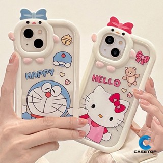 เคสโทรศัพท์มือถือ ลายการ์ตูนโดราเอมอน เฮลโลคิตตี 3D ผูกโบว์ สําหรับ Vivo Y15A Y17 Y15 Y21S Y12 Y11 Y15s Y20 V25E V25 Y33S Y21 Y20s G Y12i Y20i Y12s Y21T T1X Y30 Y33T Y21A Y01