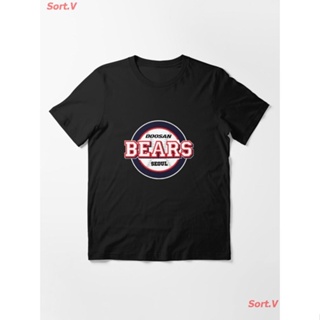 Tee เสื้อวันพีช CAR Doosan Bears Seoul KBO Logo Essential T-Shirt เสื้อยืดพิมพ์ลาย เสื้อยืดโลโก้รถ