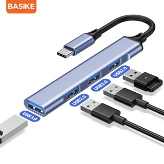 BASIKE HUB USB 3.0 ขยายพอร์ต Type-C 4 พอร์ต OTG สำหรับแล็ปท็อป Adapter สำหรับ PC แล็ปท็อปอุปกรณ์เสริมคอมพิวเตอร์