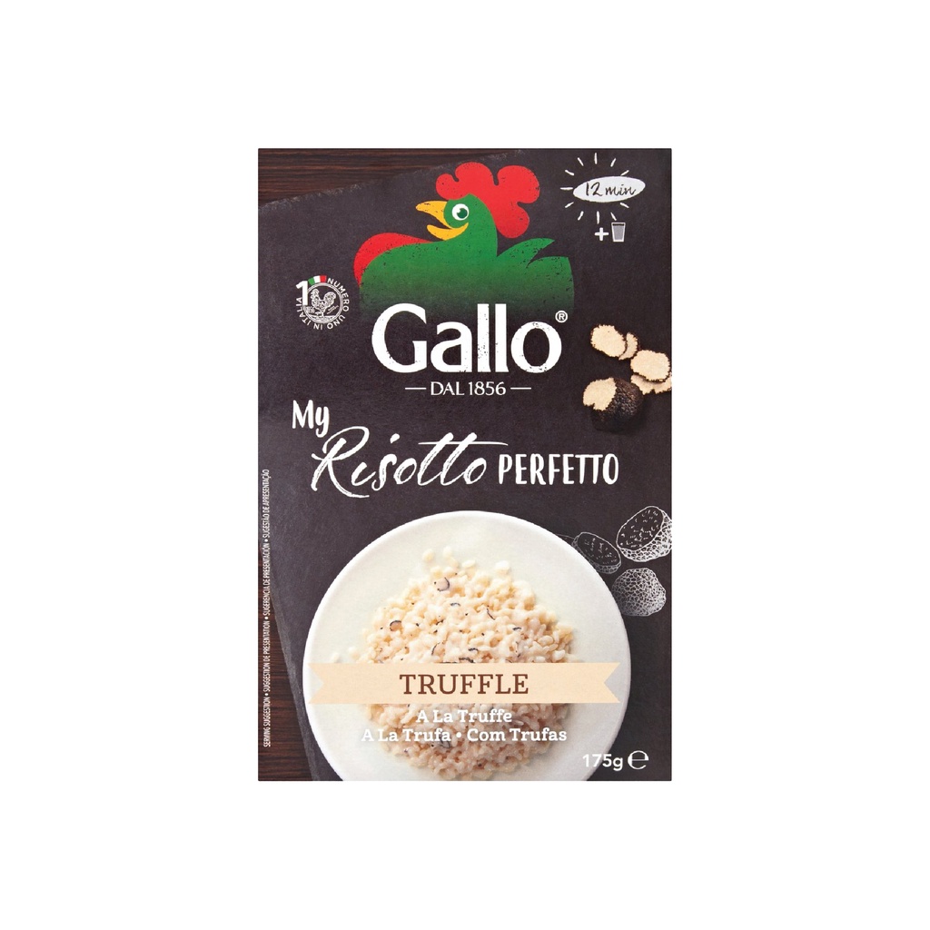 (Best Before 05.12.2025)  ริสโซ่กาโล ข้าวริซอตโต้ผสมเห็ดทรัฟเฟิล ขนาด 175 กรัม RISO GALLO RISOTTO PR
