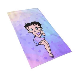 Betty Boop ผ้าขนหนูไฟเบอร์ ซับน้ําได้ดี 70*40 ซม. สําหรับห้องน้ํา บ้าน