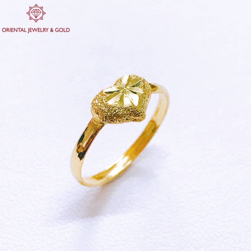 OJ GOLD แหวนทองแท้ นน. 0.4 กรัม 96.5% ลายแฟนซี ขายได้ จำนำได้ มีใบรับประกัน แหวนทอง แหวน