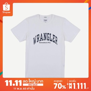 WRANGLER เสื้อยืดแขนสั้นผู้ชาย รุ่น WR S171R206 สีขาว เสื้อผ้าผู้ชาย เสื้อยืดแขนสั้น