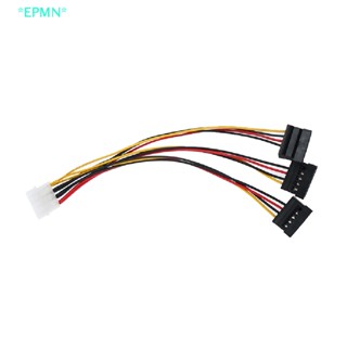 Epmn&gt; ใหม่ ตัวเชื่อมต่อสายเคเบิล 4Pin IDE Molex เป็น 3 ATA SATA