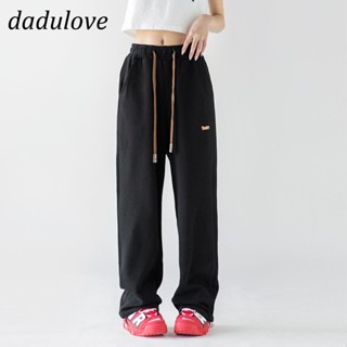 DaDulove💕 New Korean Style Womens Sports Casual Pants Niche Fashion High Waist Loose Large Size Wide Leg Pants