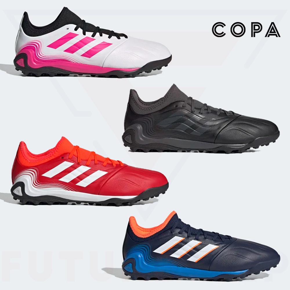 รองเท้าฟุตบอลร้อยปุ่มหนังแท้ สำหรับหญ้าเทียม adidas Copa Sense.3 TF
