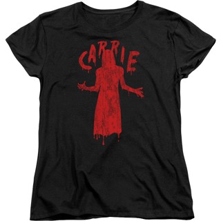 Womens Dripping Blood Carrie Shirt เสื้อวินเทจผญ เสื้อเบลาส์ เสื้อเด็กหญิง