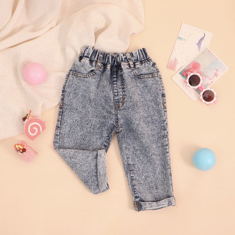 กางเกงยีนส์ Jilly Valencia / กางเกงขายาวยีนส์เด็ก unisex