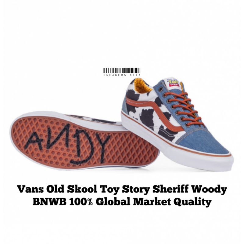 Vans Old Skool Toy Story Sheriff Woody Shoes 100 % Global Market