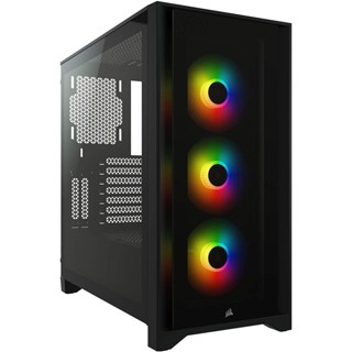 Corsair iCUE 4000X RGB Tempered Glass Mid-Tower ATX Case, Black