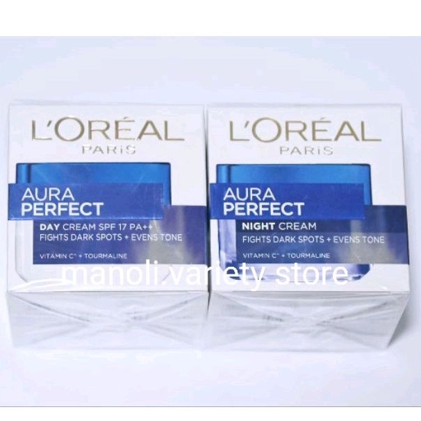 50 มล. Loreal ลอรีอัล ออร่า เดย์ครีมไนท์ครีม เพอร์เฟ็คท์ SPF17 PA++ L'OREAL AURA