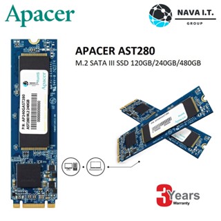 COINSคืน15%⚡FB9JMZV6⚡ APACER SSD (เอสเอสดี) 120GB 240GB 480GB AST280-1 M.2 2280 SATA III รับประกัน 3 ปี