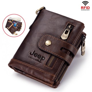 Cowhide Genuine Leather Men Wallet Coin Purse Small Mini Card Holder Vintage PORTFOLIO Portomonee Hasp Male pockectl