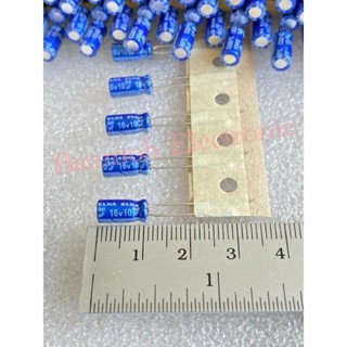 (แพ็ค10ตัว) C 10UF 16V ELNAแท้ใหม่ สีฟ้า5x11mm คาปาซิเตอร์ 10UF16V Capacitor 10UF16V C10UF16V C 10UF16V