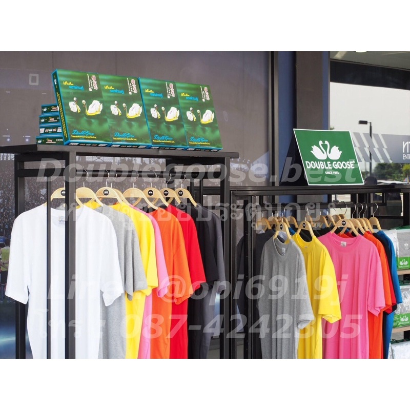 ห่านคู่ [16สี]❗️เสื้อยืดคอกลมสีพื้น L(40)-XXL(44)นิ้ว รุ่นดั้งเดิม60ปี Cotton 100 ของแท้🚩