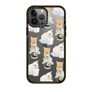 Casetify เคสโทรศัพท์มือถือ กันกระแทก ลายแมวกาแฟ สําหรับ iPhone 12 13 14 Pro Max 14Pro 13 12