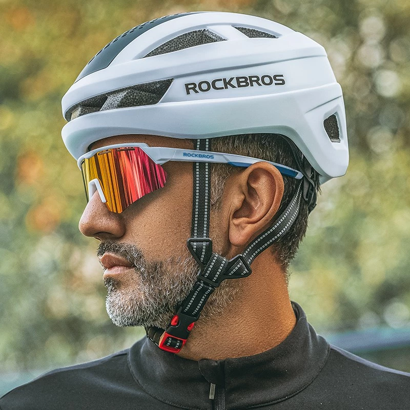 【TH Delivery】ROCKBROS หมวกกันน็อคจักรยาน แบบแม่เหล็กดูด เพื่อความปลอดภัย 9 โหมด ขนาด 57-61 ซม. สําหรับผู้ชาย และผู้หญิง