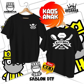 Kaos Anak Chef My kitchen My Rules Koki Masak V2 Distro หวีผ้าฝ้าย 30S - Arsakha สําหรับเชฟ