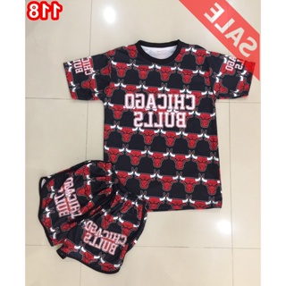 SaLe 118 (อก40-42) ชุดเซ็ทเสื้อ+กางเกงขาสั้น ผ้ายืดสกูบ้าแนวสปอร์ต พิมพ์ลายทั้งตัว กางเกงเอวยางยืด Lovely-Catty