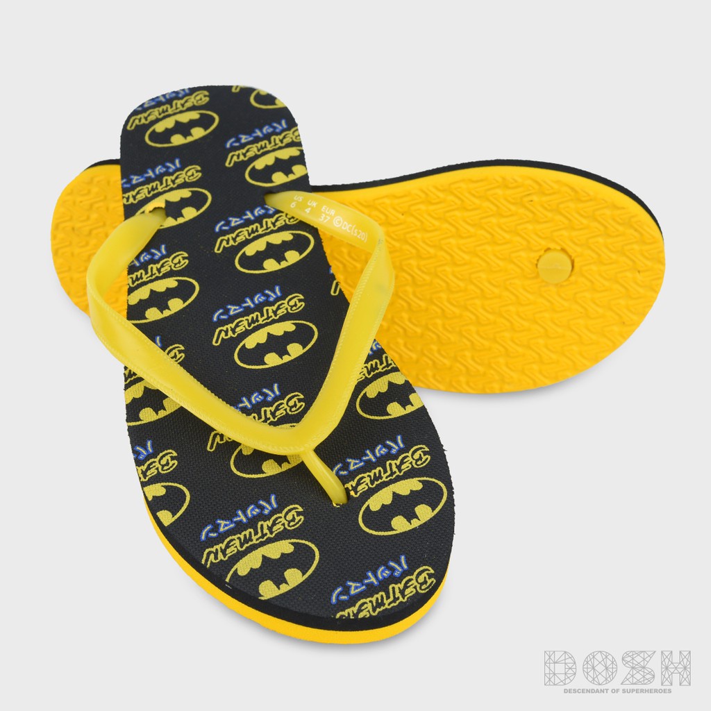 DOSH:WOMEN'S SANDALS รองเท้าแตะผู้หญิง BATMAN สีดำ รุ่นEBWF1000 แบรนด์ลิขสิทธิ์แท้ 100 %