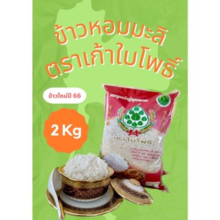 ข้าวหอมมะลิ100% ตราเก้าใบโพธิ์ ข้าวใหม่ปี66 ขนาด 2 กิโลกรัม
