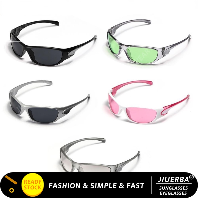 (JIUERBA) ใหม่ แว่นตากันแดด กรอบใส ป้องกันรังสียูวี 400 แฟชั่นเกาหลี สีแคนดี้ Y2K – โปรปัง