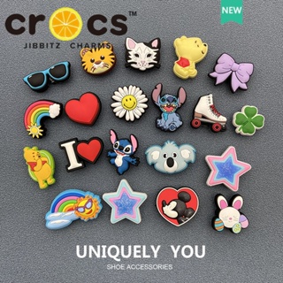 อุปกรณ์เสริมจี้การ์ตูน และดอกไม้น่ารัก สําหรับตกแต่งรองเท้า crocs DIY