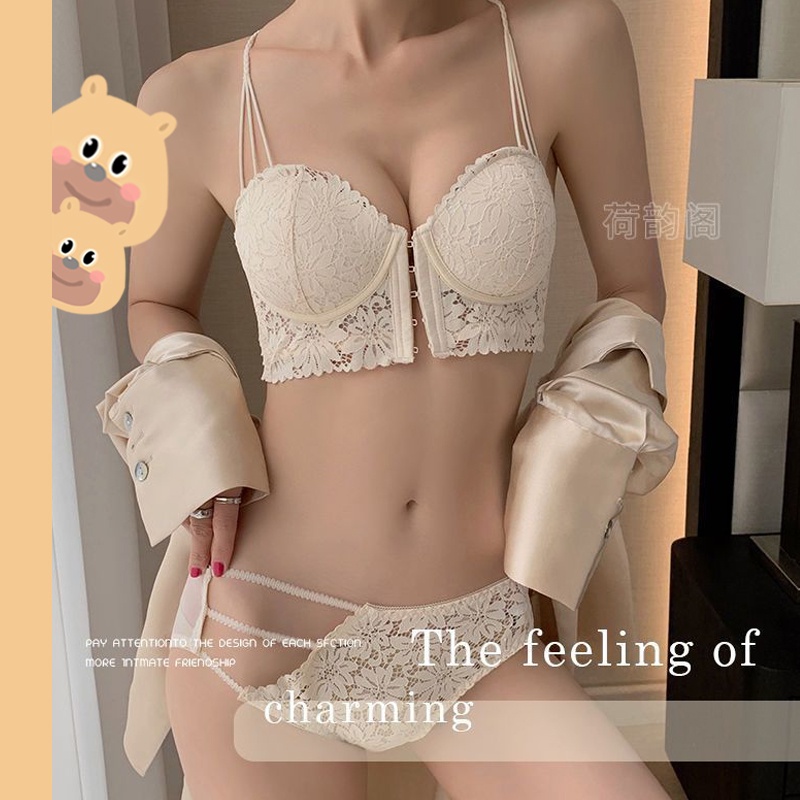 🎀bearbra🎀บรากระดุมหน้าสุดเซ็กซี่ บราผู้หญิง ดันบรา สายสะพายไหล่ถอดได้