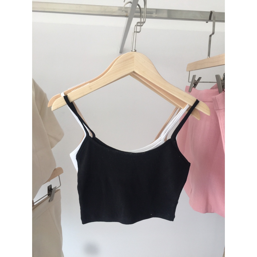 SIMPLE 2-STRING CROPTOP SHIRT ในผ้านุ่ม | เสื้อเบสิค