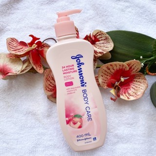 400 ml. 1 ขวด ผลิต 12/22 Johnson’s Body Care 24 Hour Moisture Body Lotion จอห์นสัน บอดี้ แคร์ บอดี้ โลชั่น สีชมพู