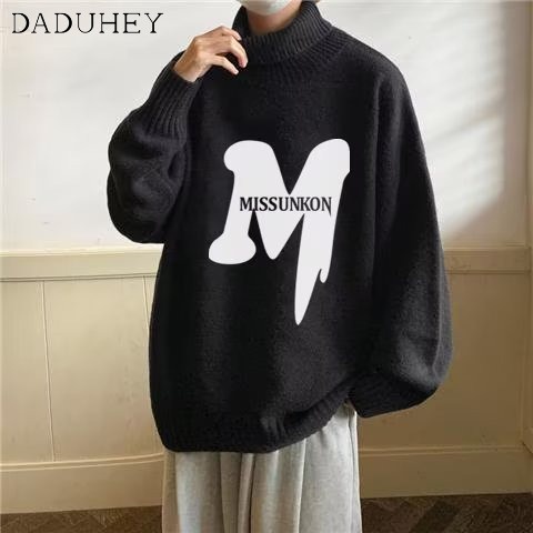 DaDuHey Men's Autumn and Winter Korean Style Trendy Thick Sweater Ins Fashionable All-Match Loose Sweater #4