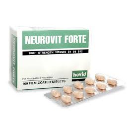 Neurovit FORTE TABLETS 100S (VITAMIN B1, B6, B12)