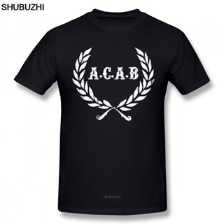 เสื้อยืดพิมพ์ลายAcab T เสื้อ C B ฟุตบอล ACAB ฟุตบอลเสื้อยืดผู้ชายพิมพ์ Tee เสื้อผ้าฝ้ายแขนสั้น6xl Beach Tshirt Sbz8048