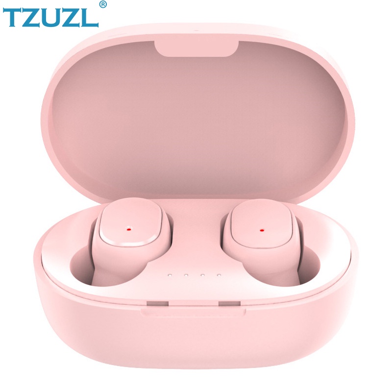 Tzuzl A6S TWS หูฟังบลูทูธไร้สาย 5.0 ขนาดเล็ก พร้อมไมโครโฟน และกล่องชาร์จ สําหรับโทรศัพท์ Xiaomi