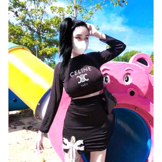 ชุดเซ็ทแขนยาวสีดำ🌸ต้อนรับฤดูหนาว🌸ของมันต้องมีติดตู้