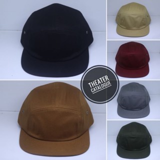 หมวกปีกกว้าง 5 แผง พรีเมี่ยม แบบเรียบ | Snapback 5 แผงหน้าปัดพรีเมี่ยม แบบธรรมดา