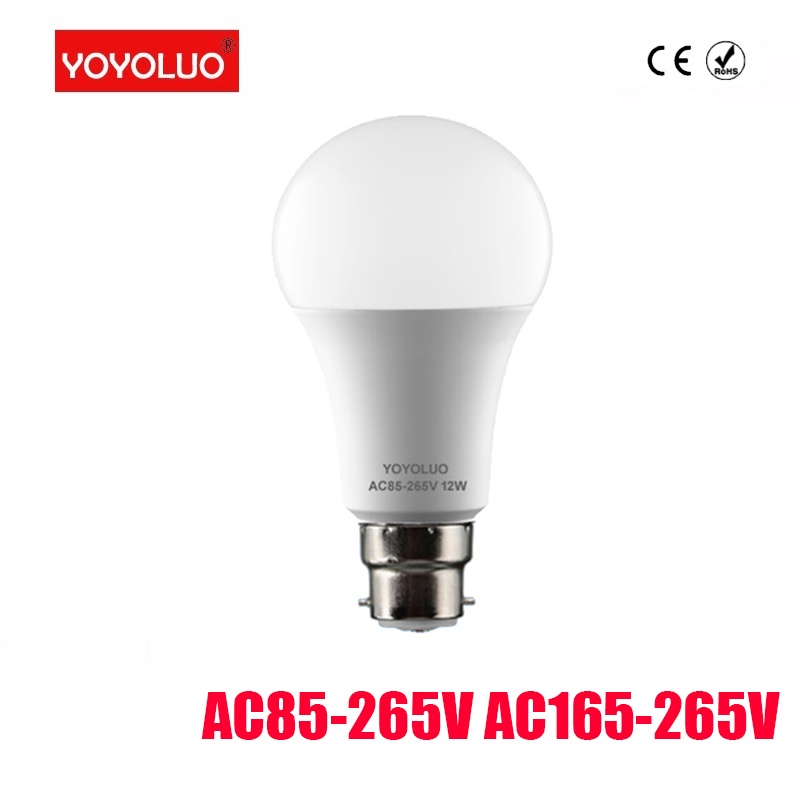 B22 หลอดไฟ LED AC220V 6W 9W 12W 15W 18W 21W Lampada หลอดไฟ LED AC85V-265V Bombilla Spotlight เย็น/วอร์มไวท์