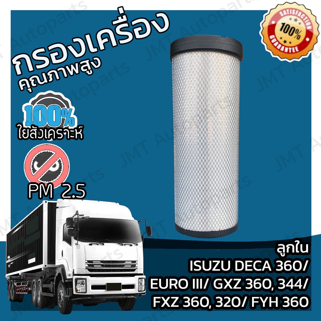 กรองอากาศเครื่อง ลูกใน Isuzu Deca 360 CV, CX/ EURO III/ FXZ 360, 320/ GXZ 360, 344/ FYH 360 Car Engi