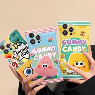 เคสโทรศัพท์มือถือแบบนิ่ม TPU ลายการ์ตูนสพันจ์บ็อบ แพทริก ตลก สีแคนดี้ สําหรับ OPPO A77S A57 2022 A16 A16K A95 A55 A96 A76 A12 A1K A5s A15 A54 A7 A53 A3s A31 A92 F9 F11 Reno5 HOSTR