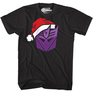 Transformers Decepticon Santa T-Shirt เสื้อยืดเปล่า เสื้อคู่ เสื้อยืดไม่ต้องรีด