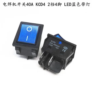 เครื่องเชื่อมไฟฟ้ากระแสสลับสูง 40A แหล่งจ่ายไฟโยกกำลังสูง KCD4 พร้อมไฟ / ไม่มีไฟสวิตช์เรือ 4 ขา 2 เกียร์ 6 ฟุต 2/3 เกียร์สีแดง / ไฟเขียว / แสงสีฟ้า / แสงสีเหลือง / ของแข็งไม่มี