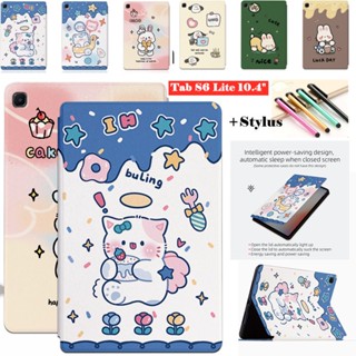 เคสฝาพับ ลายการ์ตูนน่ารัก พร้อมขาตั้ง สําหรับ Samsung Galaxy Tab S6 Lite 10.4 SM-P610 2022 SM-P613 P619