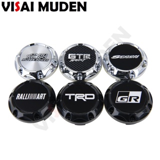 1ชุด/4ชิ้น OD 64MM/ID 56มม ฝาครอบดุมล้อGR TRD MUGEN RALLIART GTRโลโก้ ฝาครอบดุมล้อรถเก๋งครอบดุมล้อตัวสูงสําหรับสําหรับโตโยต้า/ฮอนด้า/มิตซูบิชิ/นิสสัน