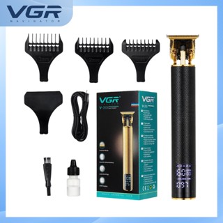 (มาใหม่)ปัตตาเลี่ยนไร้สาย VGR- 265 ปัตตาเลี่ยนไร้สายใหม่หัวน้ำมันไฟฟ้าผม แกะสลักร้านทำผมหัวมีดไฟฟ้าผม จอ LED