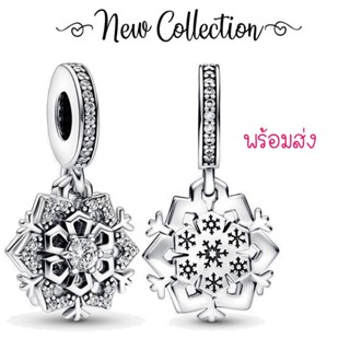 Pandora silver hanging charm ติ้งหิมะ snowflakes