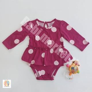 บอดี้เดรส แขนยาว สีม่วง ลายจุด คาร์เตอร์ Carters ของใหม่