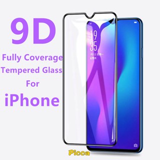 กระจกนิรภัยกันรอยหน้าจอ 9D สําหรับ iPhone 11 13 12 14 Pro Max XR 6 6S 7 8 Plus X XS Max