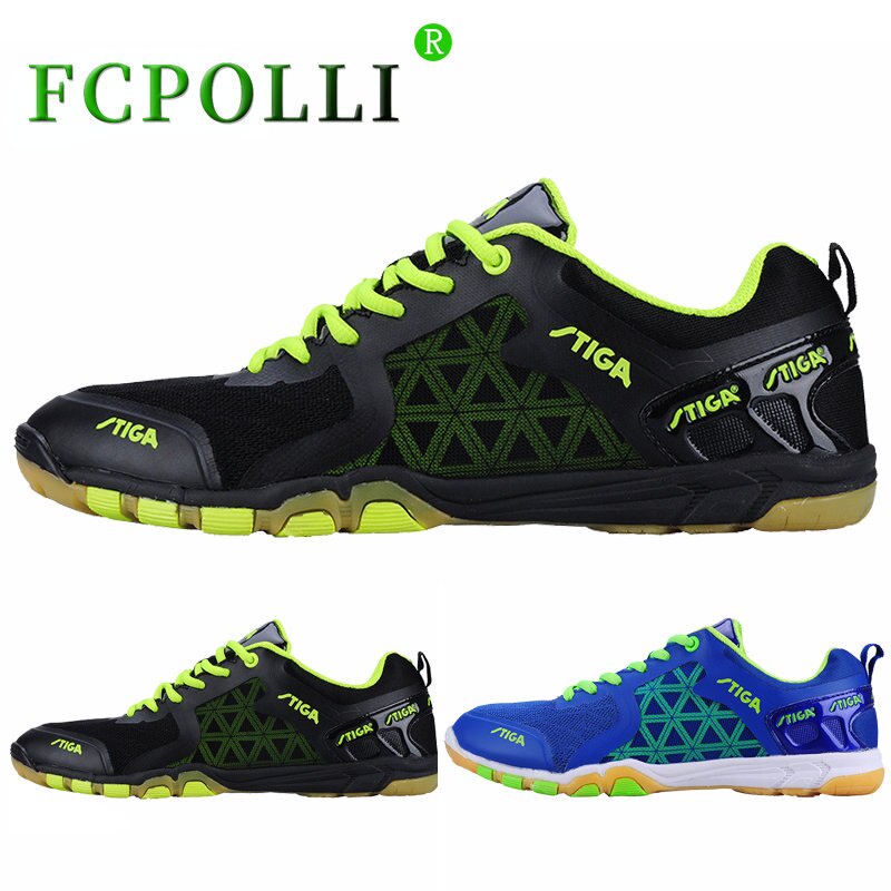 Professional Table Tennis Shoes For Unisex Black Blue Badminton Shoes